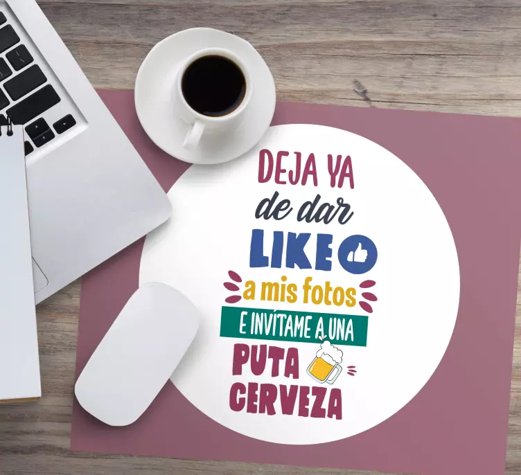 Mouse pad com frases convite social divertido - TenStickers