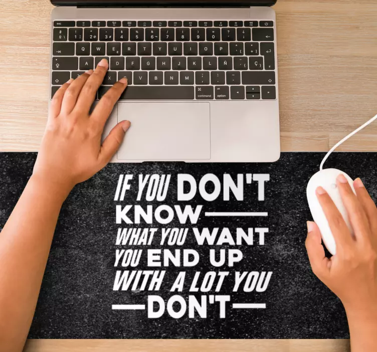 Mouse pad com frases de inspiração para a vida - TenStickers
