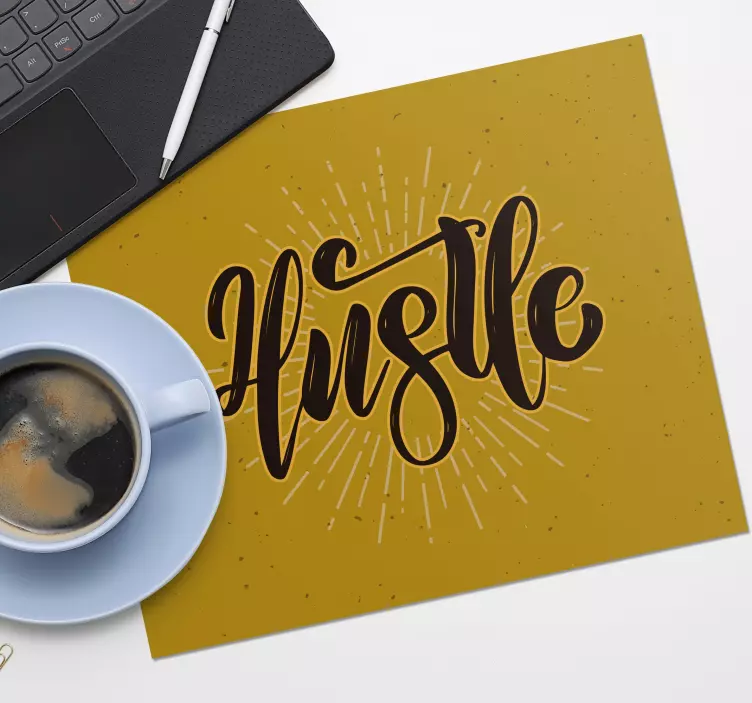 Mouse pad com frases de motivação e empreendedorismo - TenStickers