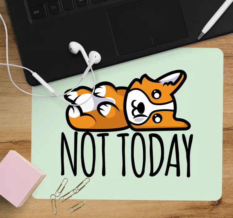 Mouse pad com frases de raposa divertida - TenStickers