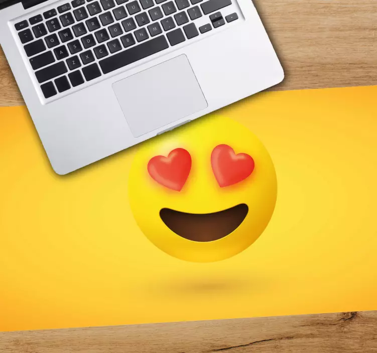 Mouse pad com frases expressão de amor emoji - TenStickers