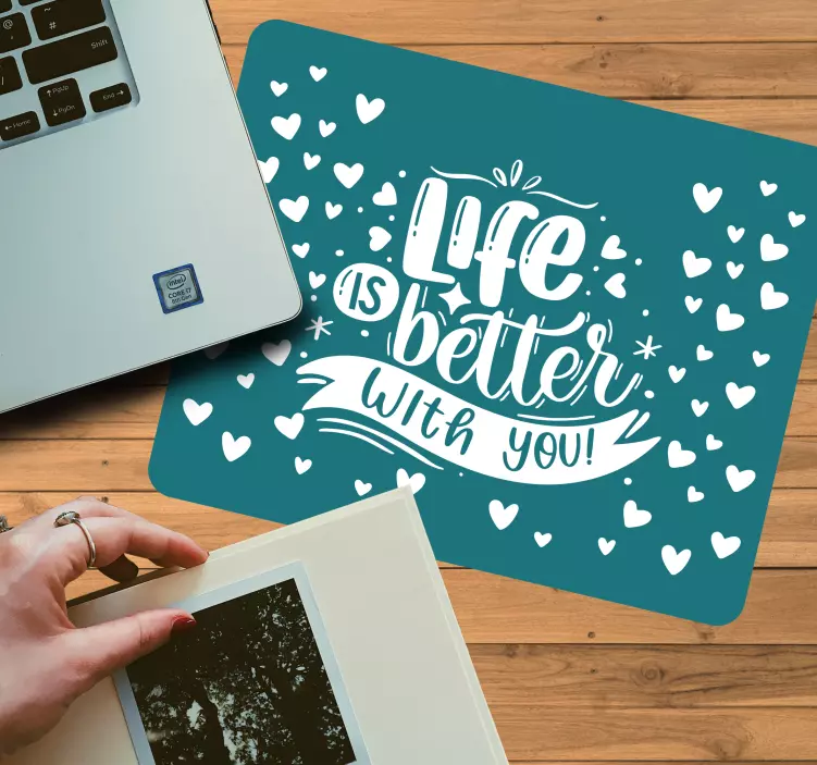 Mouse pad com frases expressão sincera da vida - TenStickers