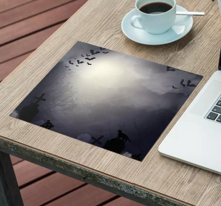 Mouse pad com frases paisagem noturna misteriosa - TenStickers