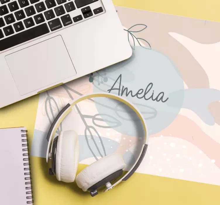 Mouse pad com nome acento de nome personalizado - TenStickers