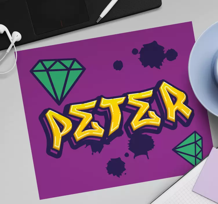 Mouse pad com nome arte de nome estilosa - TenStickers