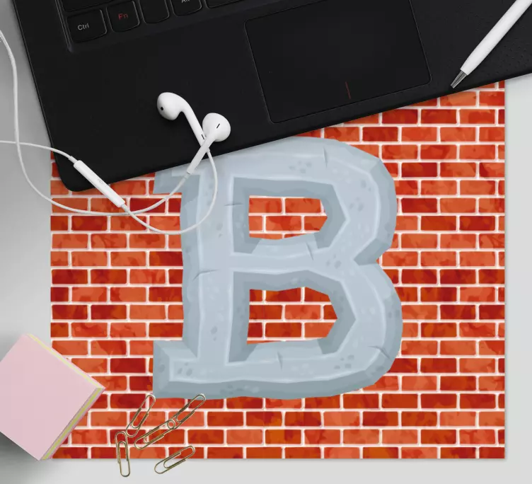 Mouse pad com nome letra b em negrito - TenStickers
