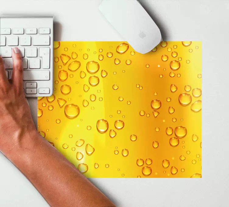 Mouse pad com texturas e padrões Água de pérolas refrescante - TenStickers