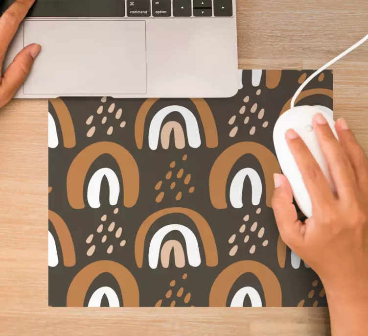 Mouse pad com texturas e padrões arcos abstratos coloridos - TenStickers
