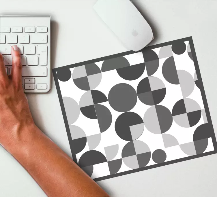 Mouse pad com texturas e padrões arranjo circular geométrico - TenStickers