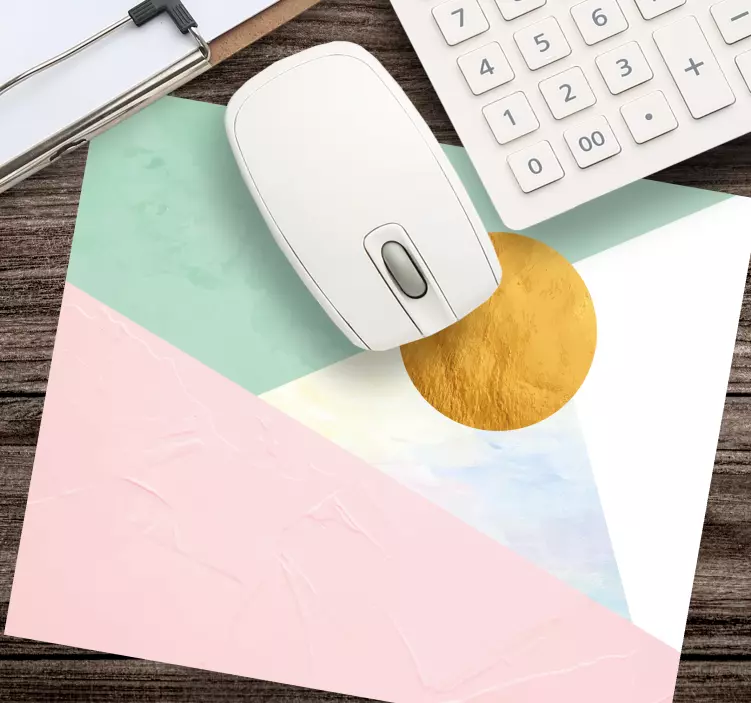 Mouse pad com texturas e padrões bloco de cores geométrico - TenStickers