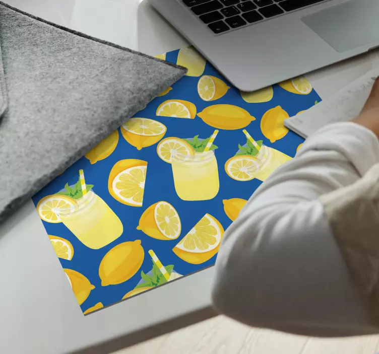 Mouse pad com texturas e padrões brincadeira de limão - TenStickers