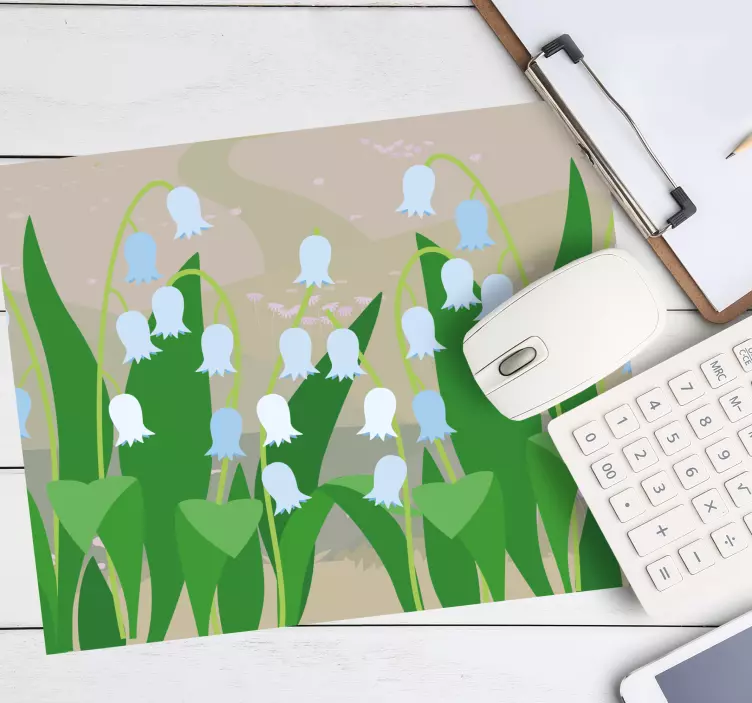 Mouse pad com texturas e padrões cena de folhagens florais - TenStickers
