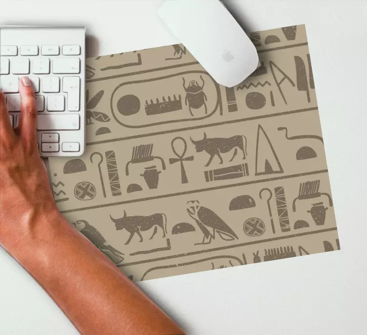 Mouse pad com texturas e padrões coleção de símbolos antigos - TenStickers