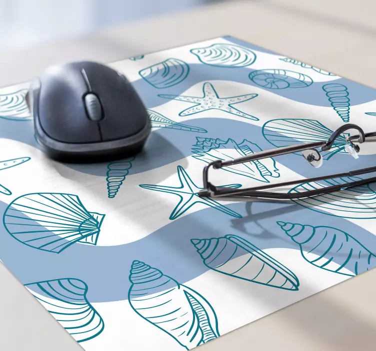 Mouse pad com texturas e padrões concha do mar - TenStickers