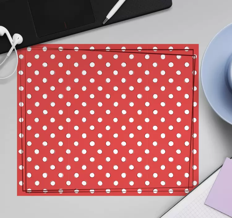 Mouse pad com texturas e padrões de bolinhas - TenStickers