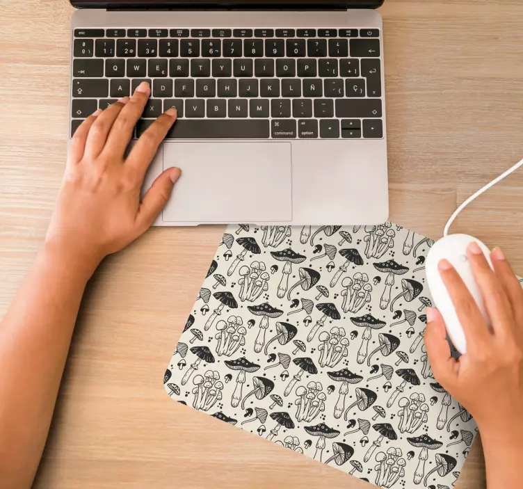 Mouse pad com texturas e padrões de cogumelos - TenStickers