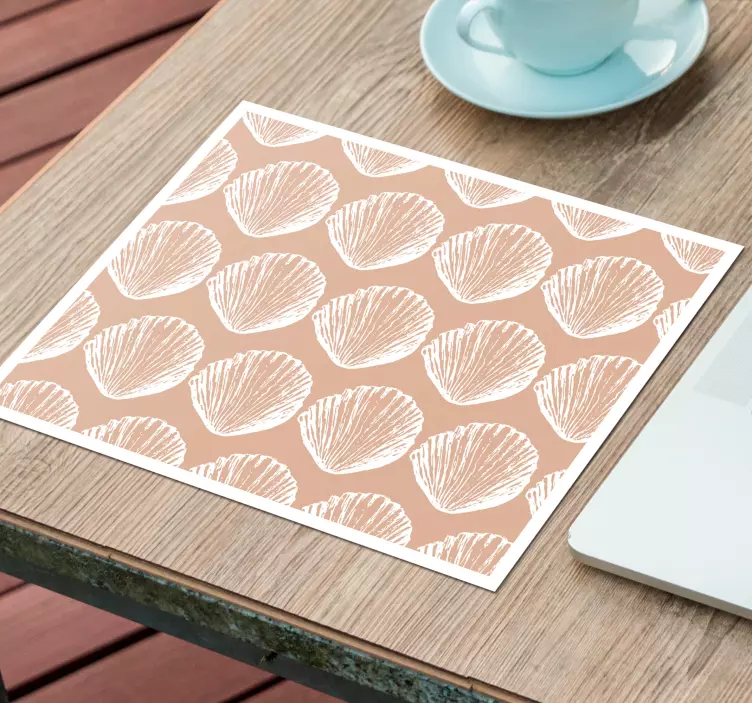 Mouse pad com texturas e padrões de conchas - TenStickers