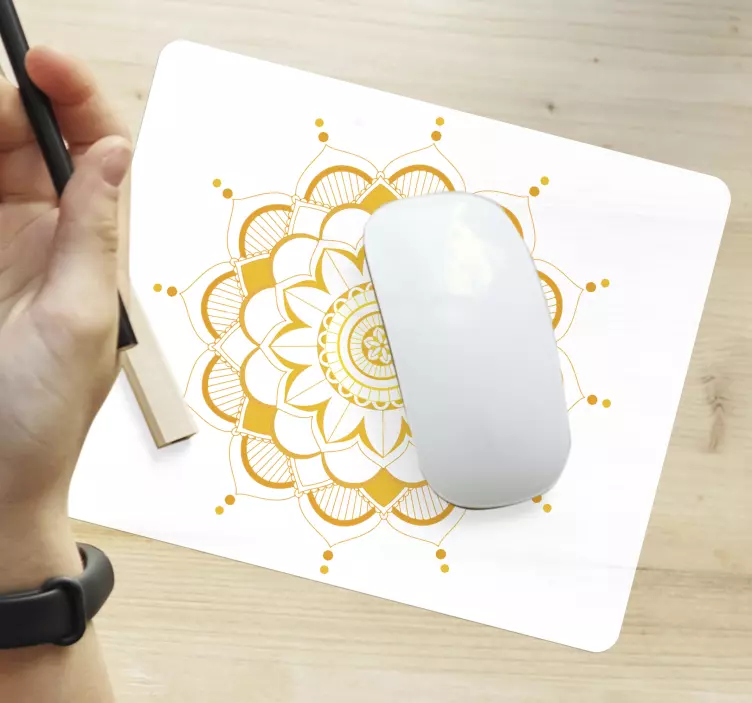 Mouse pad com texturas e padrões de flor mandala - TenStickers
