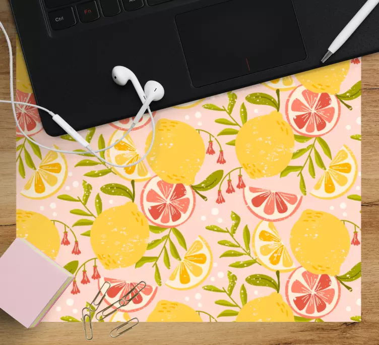 Mouse pad com texturas e padrões de frutas - TenStickers