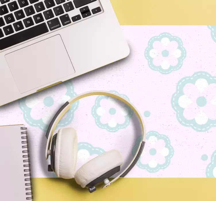Mouse pad com texturas e padrões de fundo floral - TenStickers