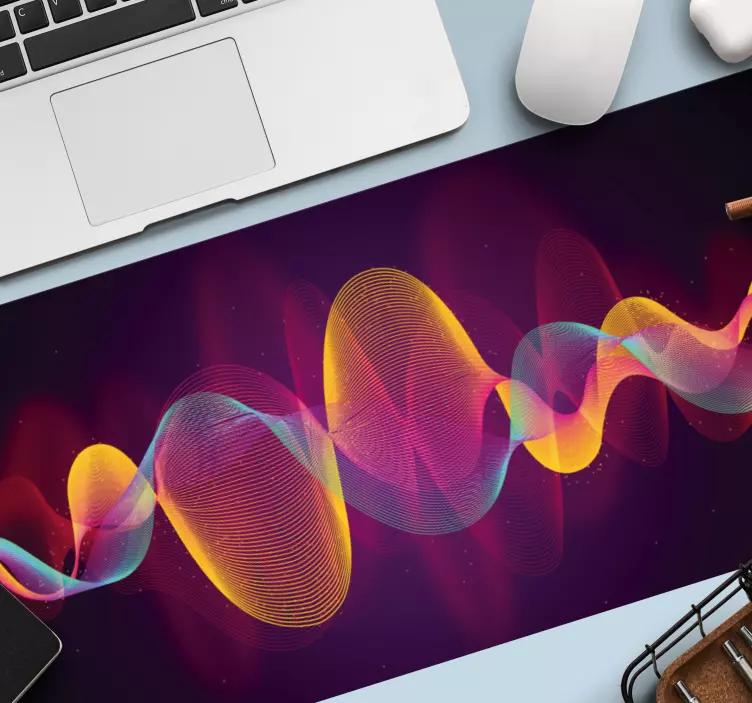 Mouse pad com texturas e padrões de ondas vibrantes - TenStickers
