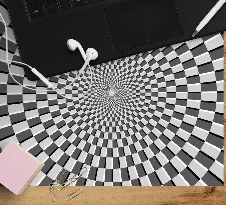 Mouse pad com texturas e padrões design de tabuleiro espiral - TenStickers
