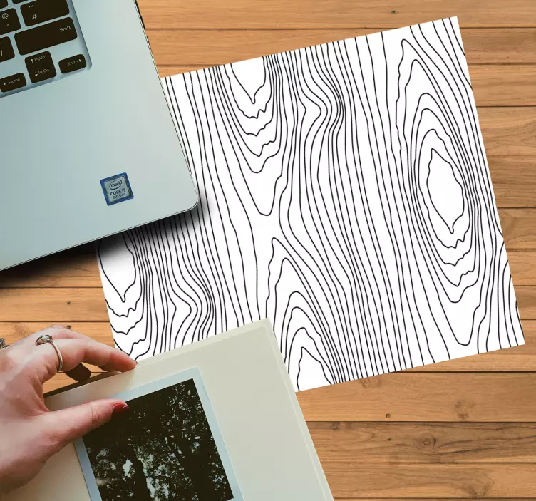 Mouse pad com texturas e padrões em grão de madeira natural - TenStickers