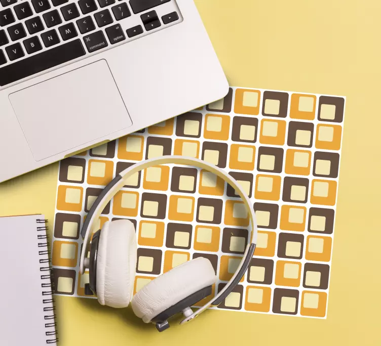 Mouse pad com texturas e padrões em layout quadrado - TenStickers