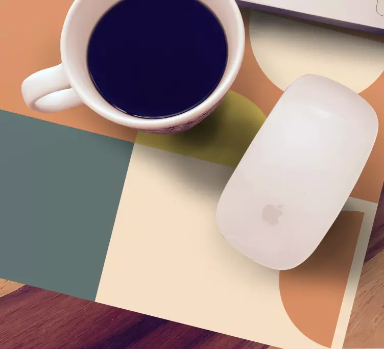 Mouse pad com texturas e padrões em seções geométricas - TenStickers