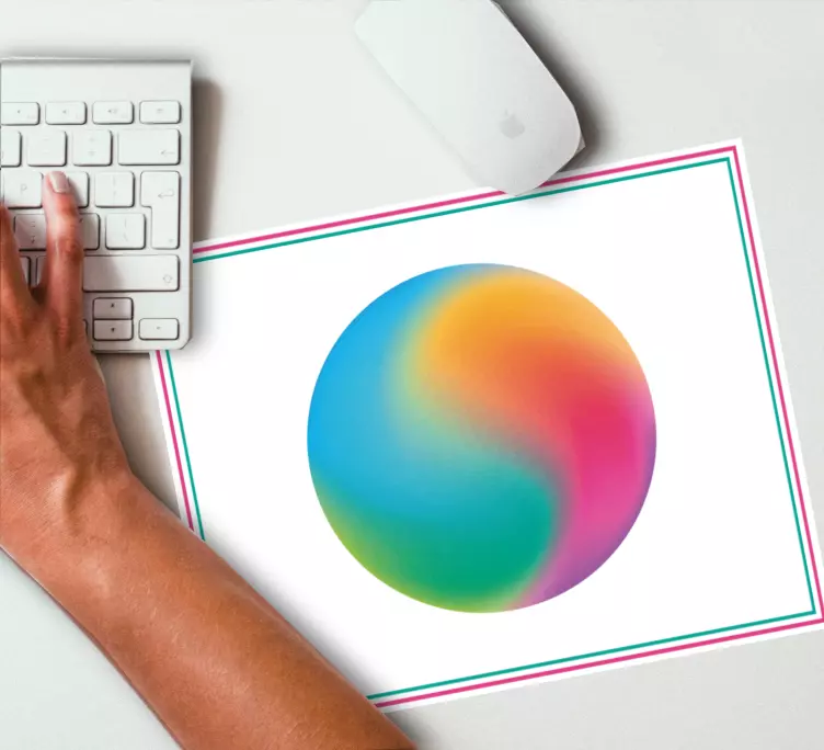 Mouse pad com texturas e padrões esfera gradiente colorida - TenStickers