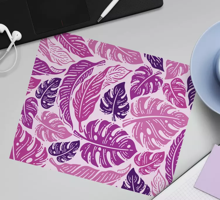 Mouse pad com texturas e padrões estampa botânica folhagem - TenStickers