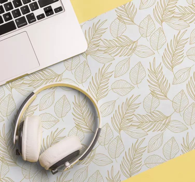 Mouse pad com texturas e padrões estilo folhas - TenStickers