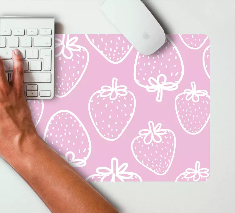 Mouse pad com texturas e padrões estilo morango - TenStickers