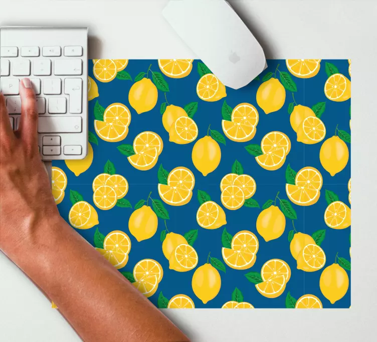 Mouse pad com texturas e padrões fatiha de limão - TenStickers