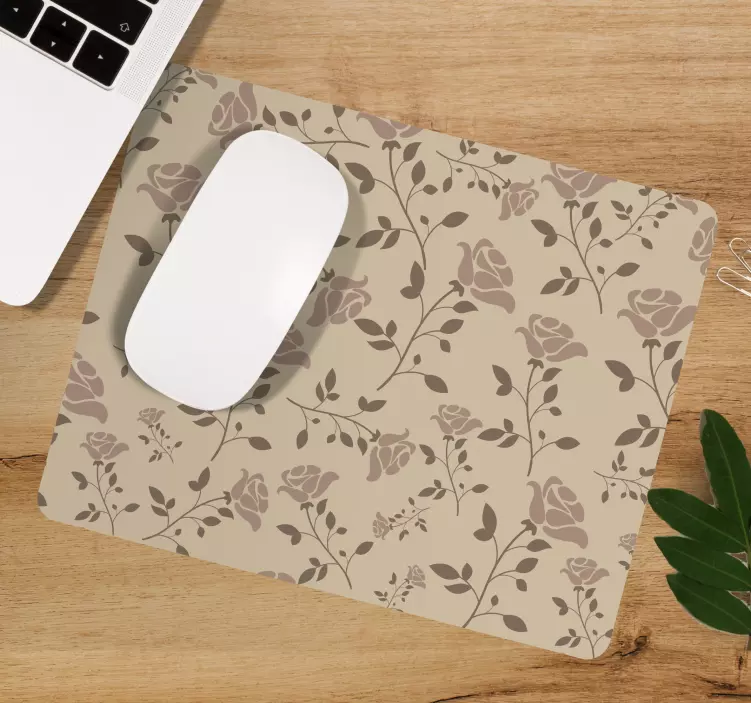 Mouse pad com texturas e padrões flora elegante - TenStickers