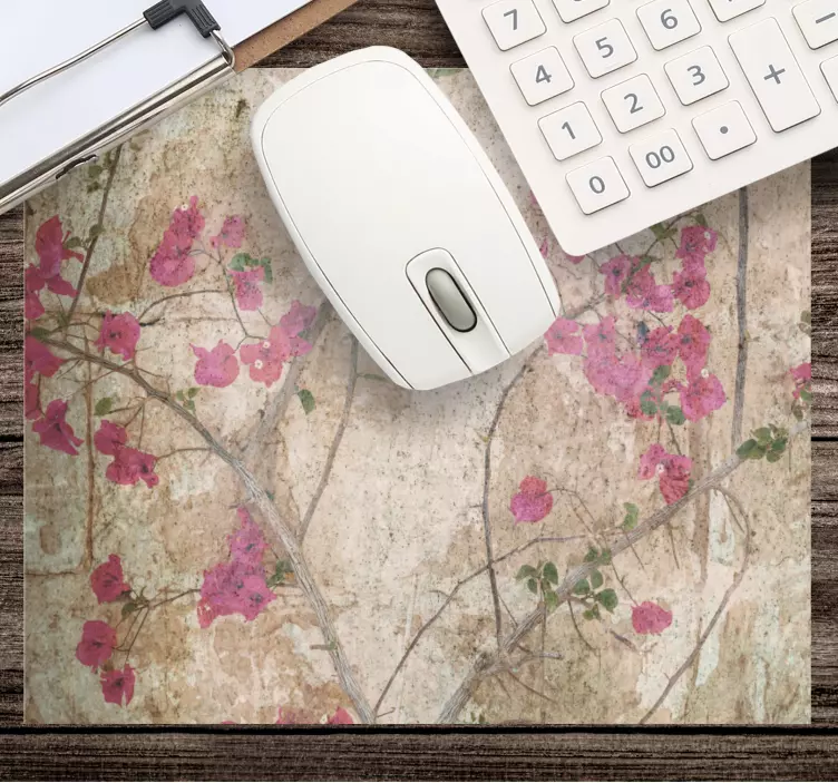 Mouse pad com texturas e padrões florais em flor - TenStickers