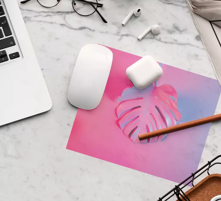 Mouse pad com texturas e padrões folhas abstratas - TenStickers