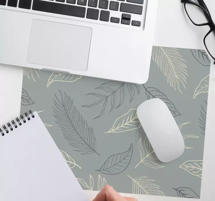 Mouse pad com texturas e padrões folhas da natureza - TenStickers