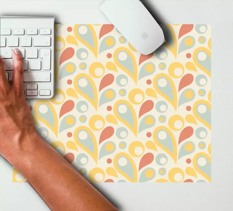 Mouse pad com texturas e padrões formas abstratas coloridas - TenStickers