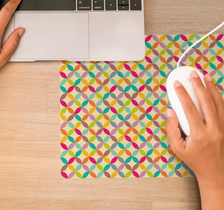 Mouse pad com texturas e padrões formas angulares vibrantes - TenStickers