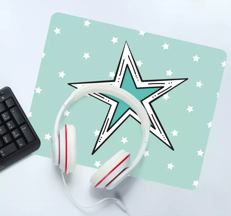 Mouse pad com texturas e padrões fundo de estrelas - TenStickers