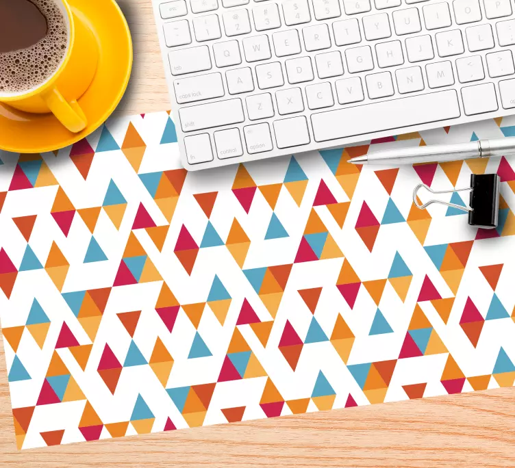 Mouse pad com texturas e padrões geométricos vibrantes - TenStickers