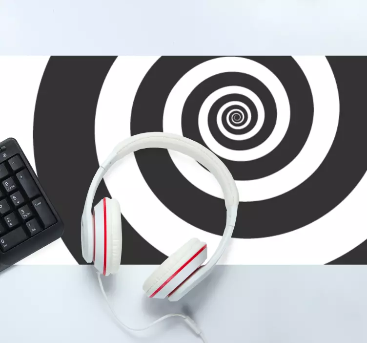 Mouse pad com texturas e padrões ilusão Óptica espiral - TenStickers
