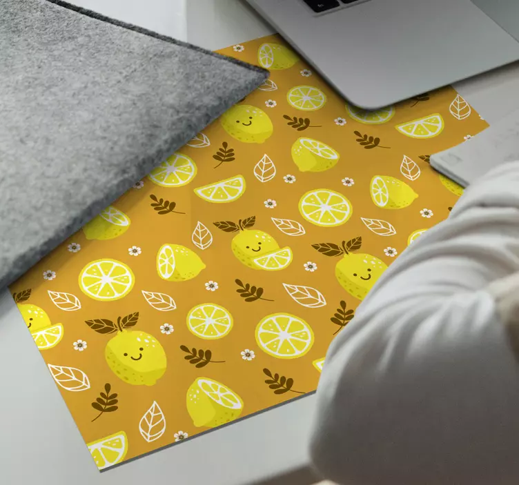 Mouse pad com texturas e padrões limão alegre - TenStickers