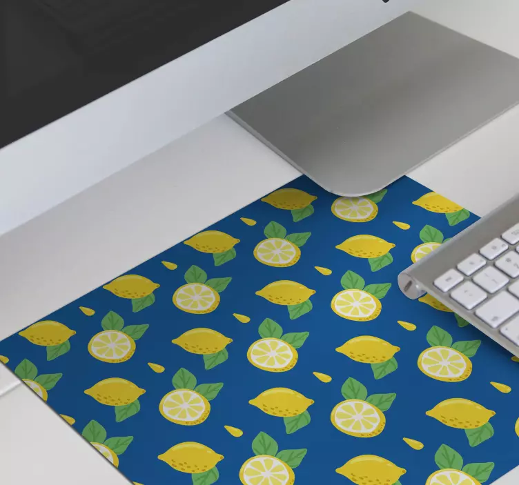 Mouse pad com texturas e padrões limão vibrante - TenStickers