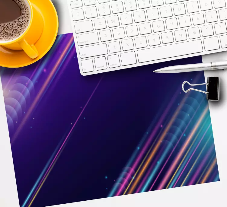 Mouse pad com texturas e padrões linhas abstratas coloridas - TenStickers