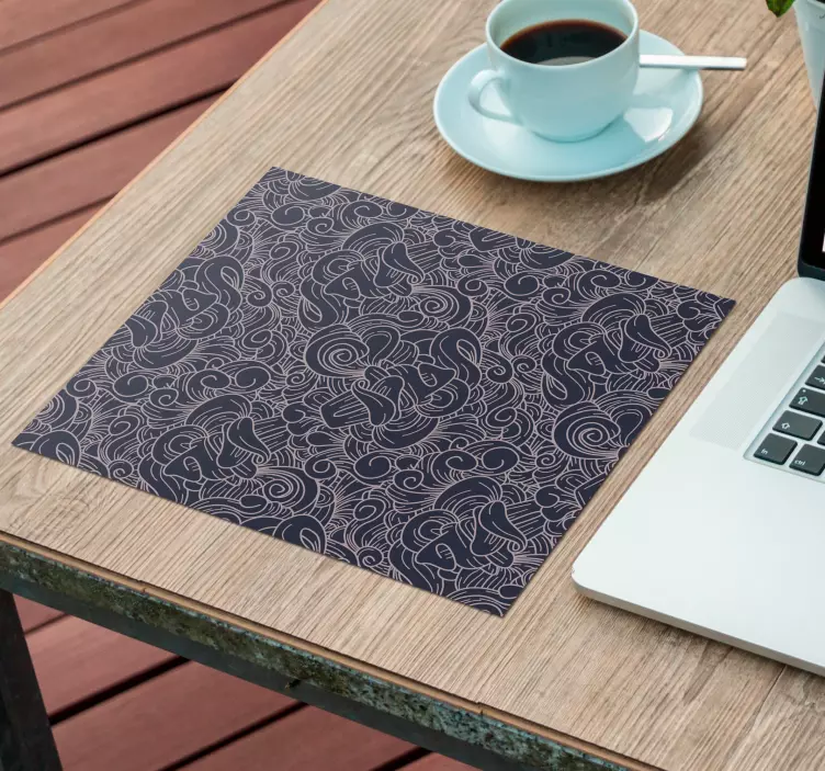 Mouse pad com texturas e padrões linhas elegantes e fluidas - TenStickers