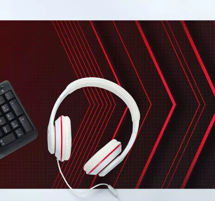 Mouse pad com texturas e padrões linhas vermelhas afiadas - TenStickers