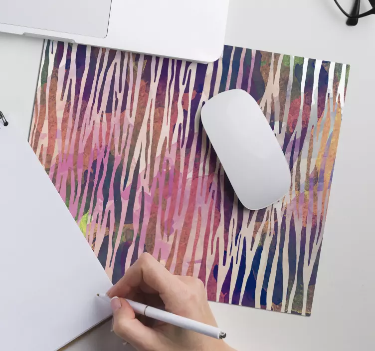 Mouse pad com texturas e padrões listrados coloridos - TenStickers