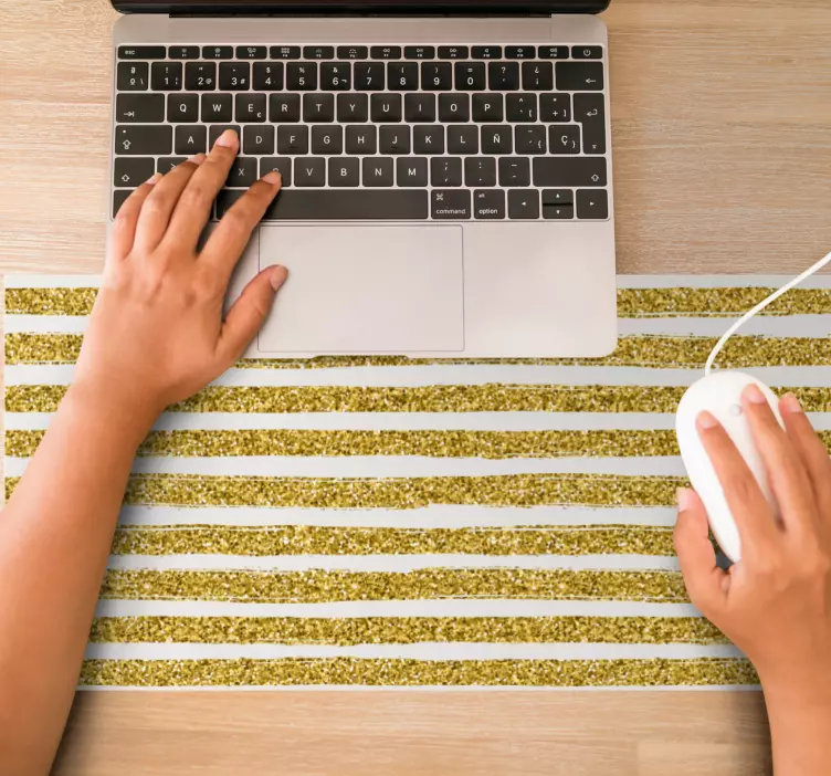 Mouse pad com texturas e padrões listras com glitter - TenStickers